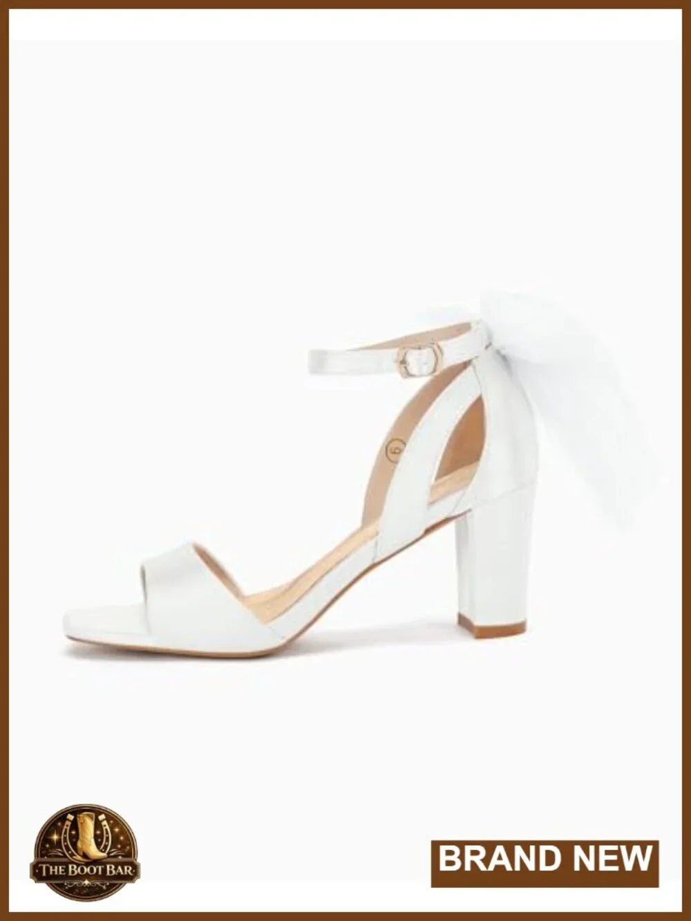 Women's Bow Tie Heeled Sandals Chunky Block Heel Ankle Strap Satin Dress Shoes